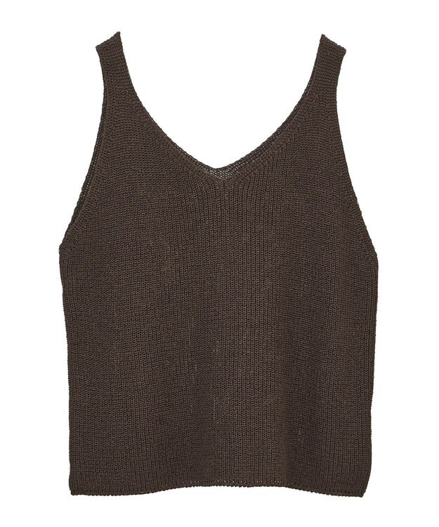 earth music&ecology ＳＥＴ２点メッシュニットカーディガン＋ビスチェ Brown