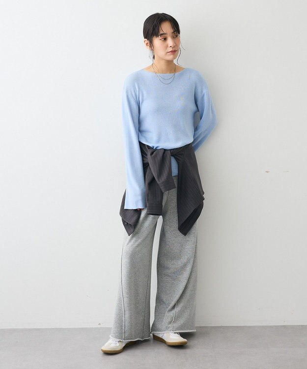 CRAFT STANDARD BOUTIQUE ボートネックニットプルオーバー Light Blue