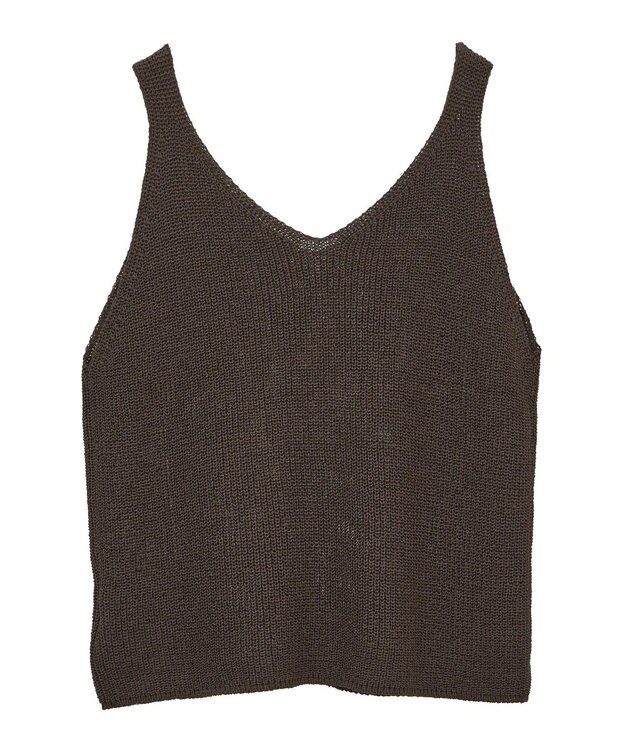 earth music&ecology ＳＥＴ２点メッシュニットカーディガン＋ビスチェ Brown