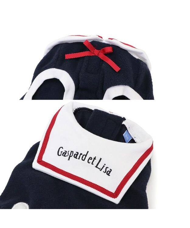 PET PARADISE リサとガスパール セーラー フリース ベスト 小型犬 ネイビー