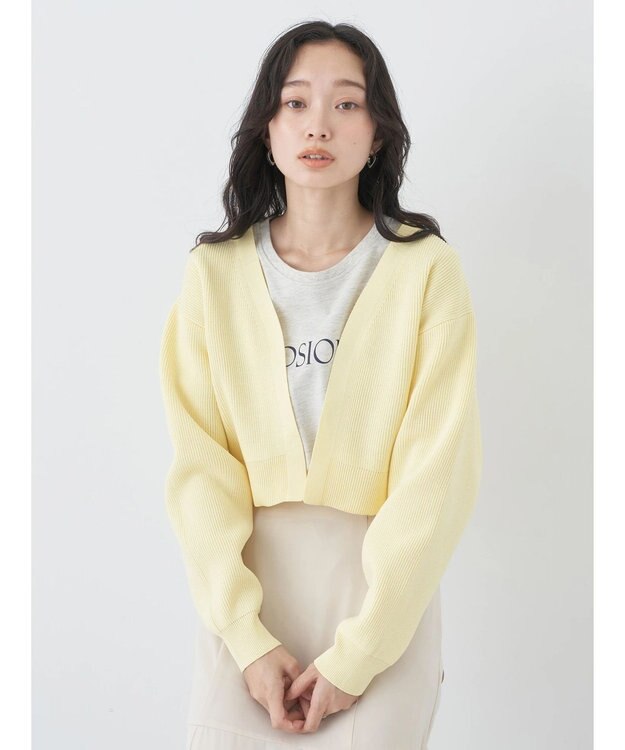 earth music&ecology バックリボンボレロ Light Yellow