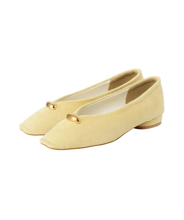 Green Parks メタルポイントローパンプス Yellow