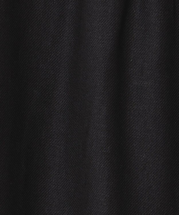 UNFILO 【洗える】リネンミックスツイル ワイドパンツ ブラック