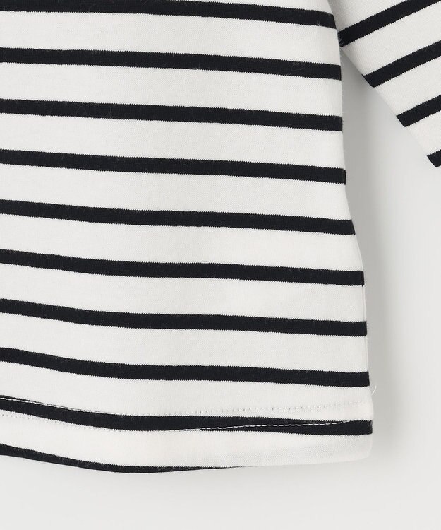 ANY KIDS セーラー襟付き 長袖 トップス オフ×ブラックボーダー