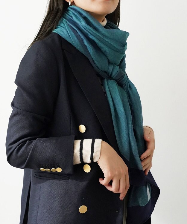 muto frame シルクカシミヤストール frame emeraldgreen