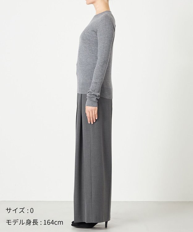 NAVE 【Nave・手洗い可】リュクスウール クルーネックニット ライトグレー系