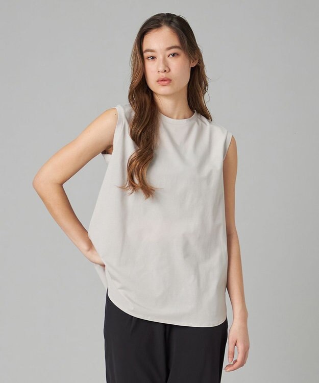 Chacott Chacott BALANCE EasyCare+ノースリーブＴシャツ グレージュ