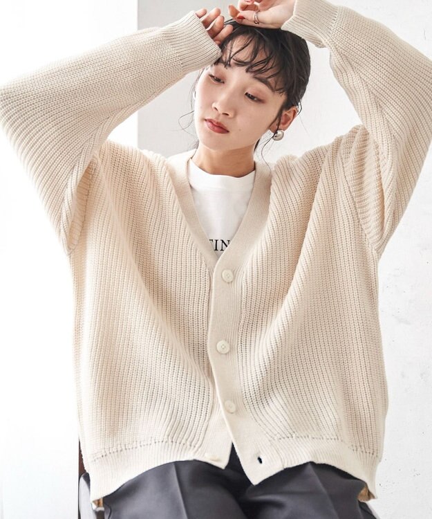 WEGO オーバーフィットカーディガン ホワイト