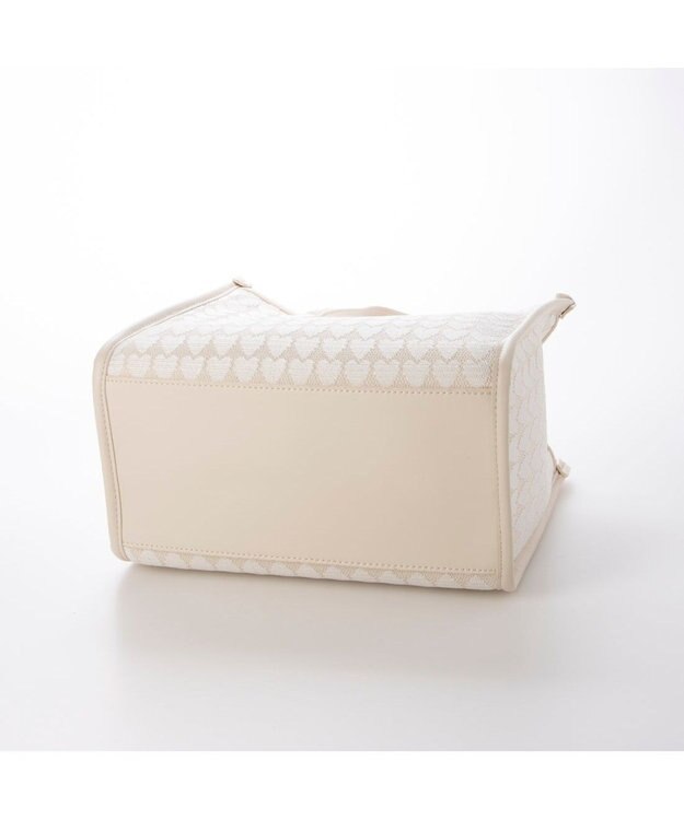 UNBILLION カシュカシュ cachecache / ハート柄レーススクエア2wayトート アイボリー