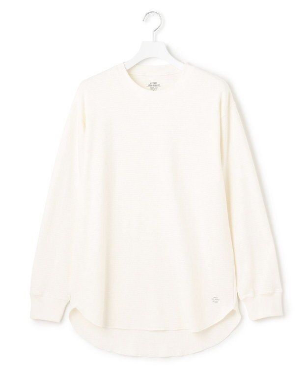 J.PRESS YORK STREET 【UNISEX】ハニカムワッフル Tシャツ ホワイト系