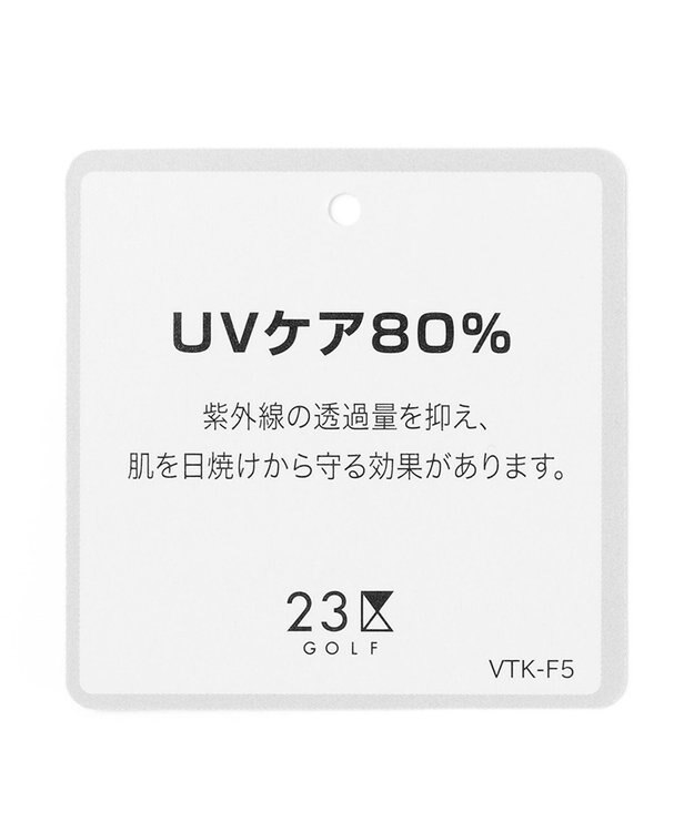 23区GOLF 【23Fondation/WOMEN】【吸水速乾/UVケア】ラインモックシャツ ブラック系