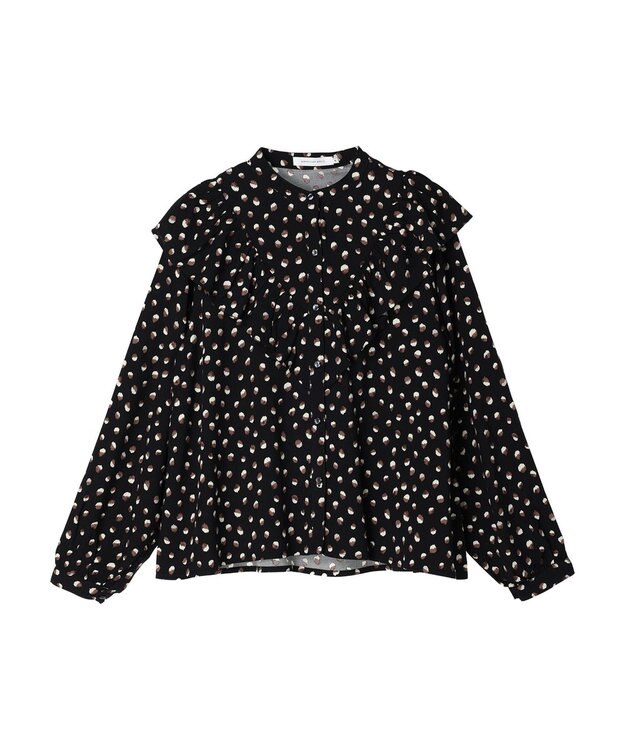 AMERICAN HOLIC アソートプリントフリルブラウス Black