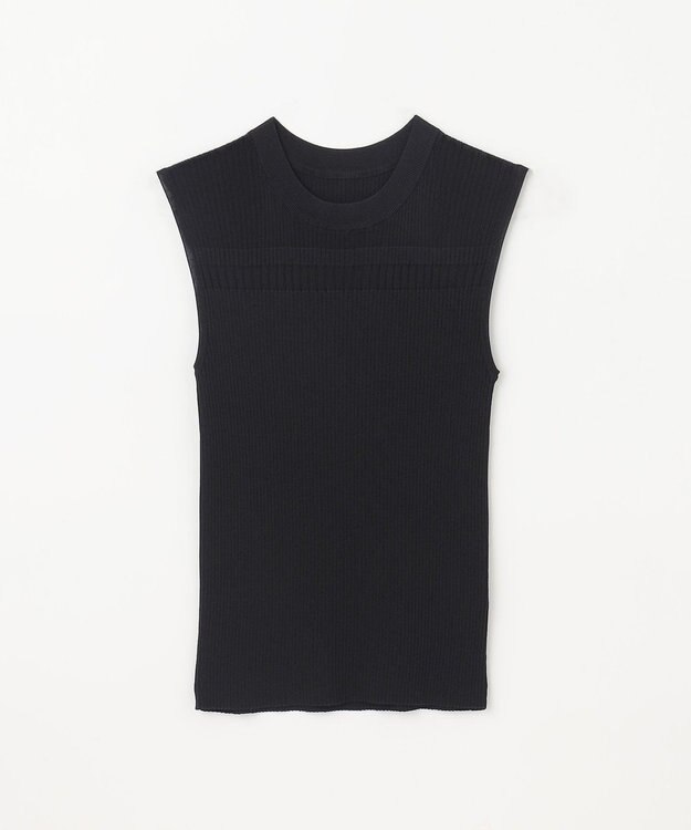 GRACE CONTINENTAL リブシアーニットトップ ブラック