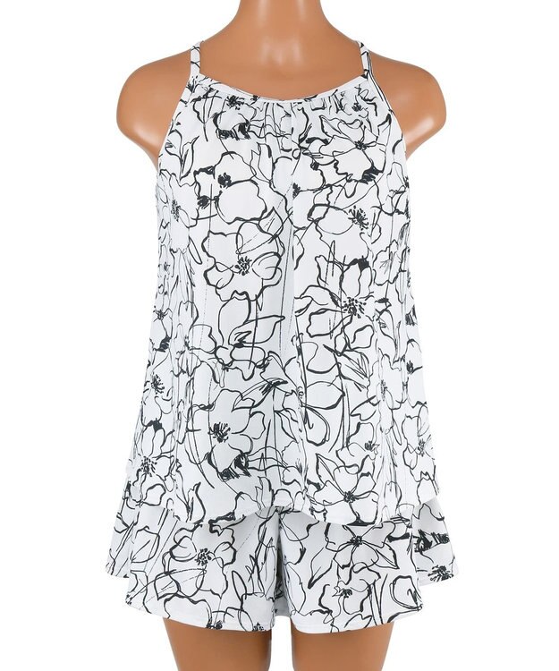 San-ai Resort（三愛水着楽園） タンキニ３点セット　9M・11L　【San-ai Resort（サンアイリゾート）】 ホワイト