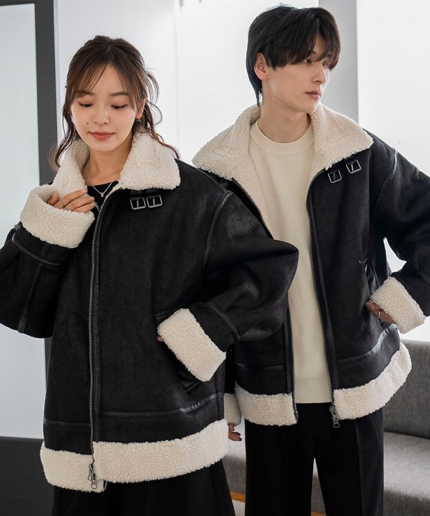 WEGO 【25年秋冬新作/ユニセックス着用ITEM/MLサイズ展開】B－3ジャケット ブラック