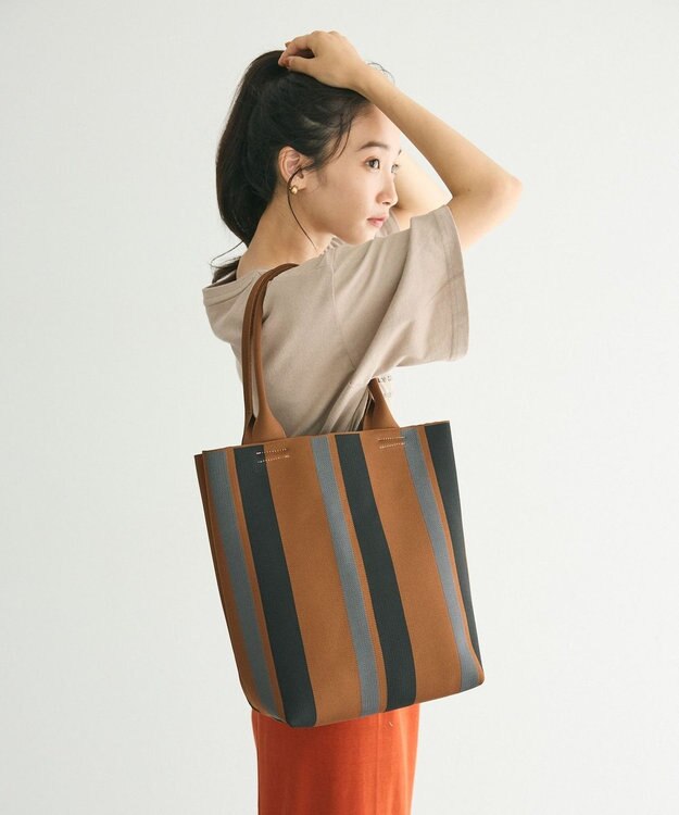 CRAFT STANDARD BOUTIQUE ストライプニットトート Stripe Brown