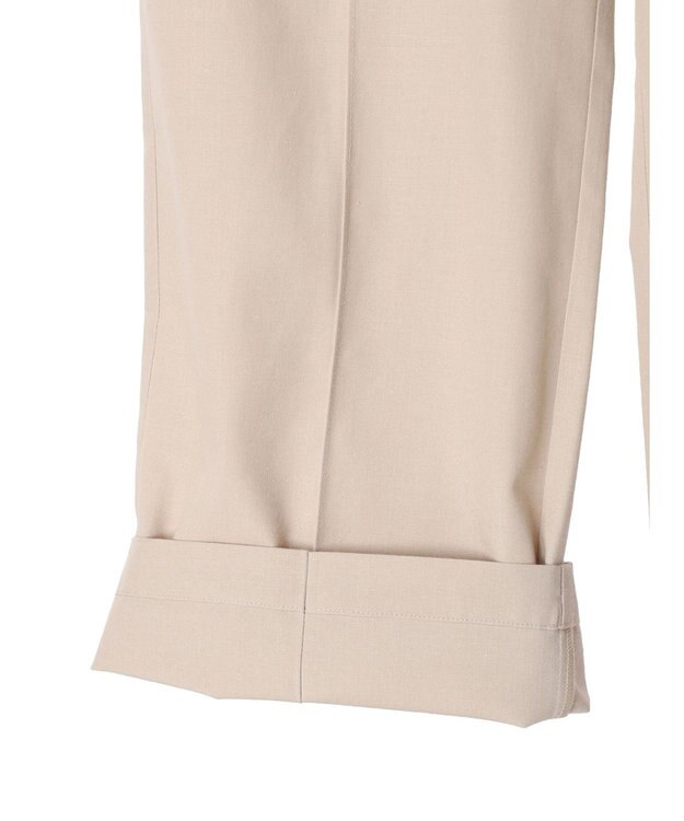 Green Parks 綿麻混イージーワイドパンツ Light Beige