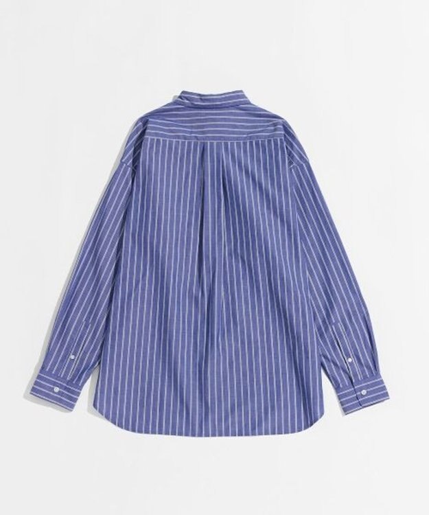 LENO REGULAR COLLAR SHIRTS 《UNISEX》 レギュラーカラーシャツ BLUE STRIPE