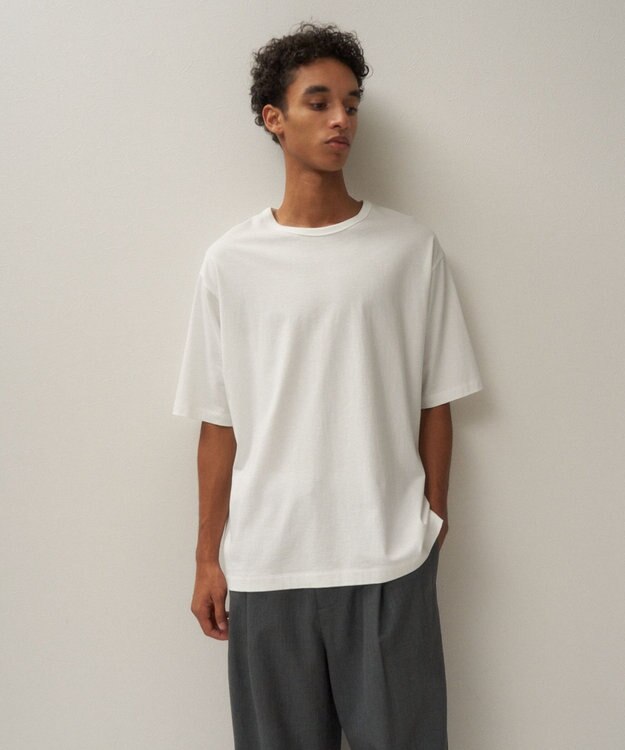 ATON DRY COTTON JERSEY | クルーネックTシャツ - UNISEX WHITE