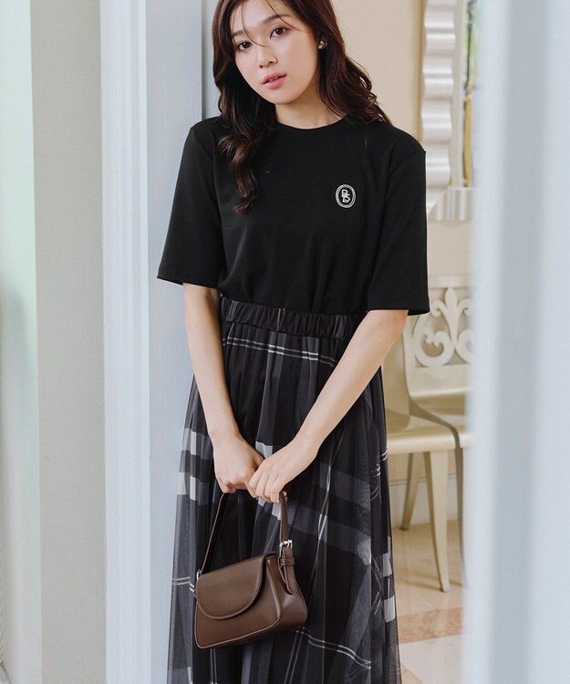 Tiaclasse 【安田美沙子さん着用・2TYPE肩紐/ショルダー&斜め掛け】フラップミニバッグ モカ(プレーン）