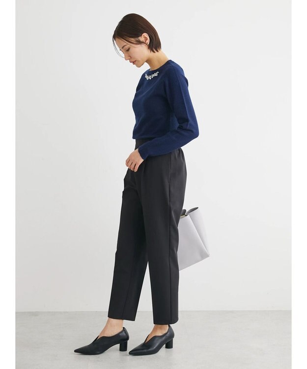 Green Parks きれいシルエットパンツ（アンクルテーパード） Black