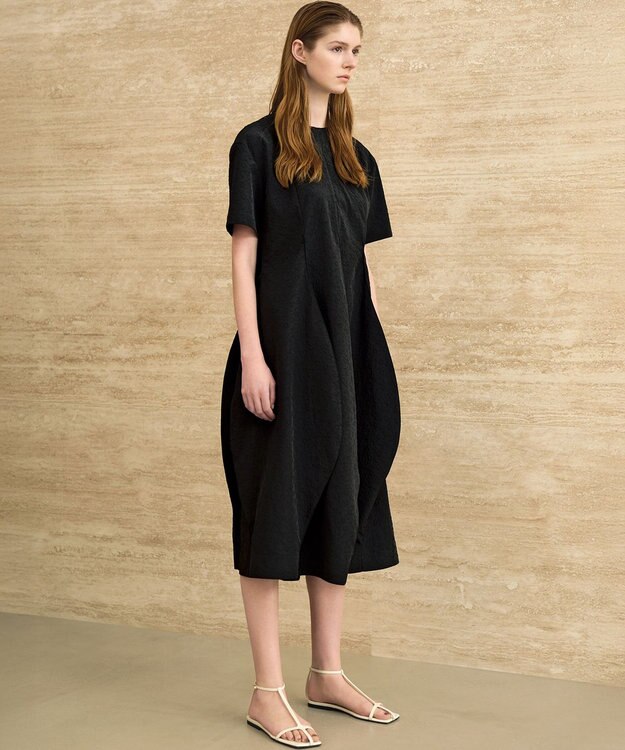 23区 S 【R(アール)】フラワーフクレジャガード ワンピース ブラック系