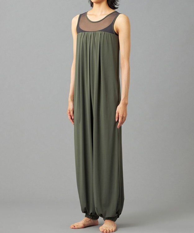 Chacott Chacott BALANCE メッシュコンビオールインワン カーキ