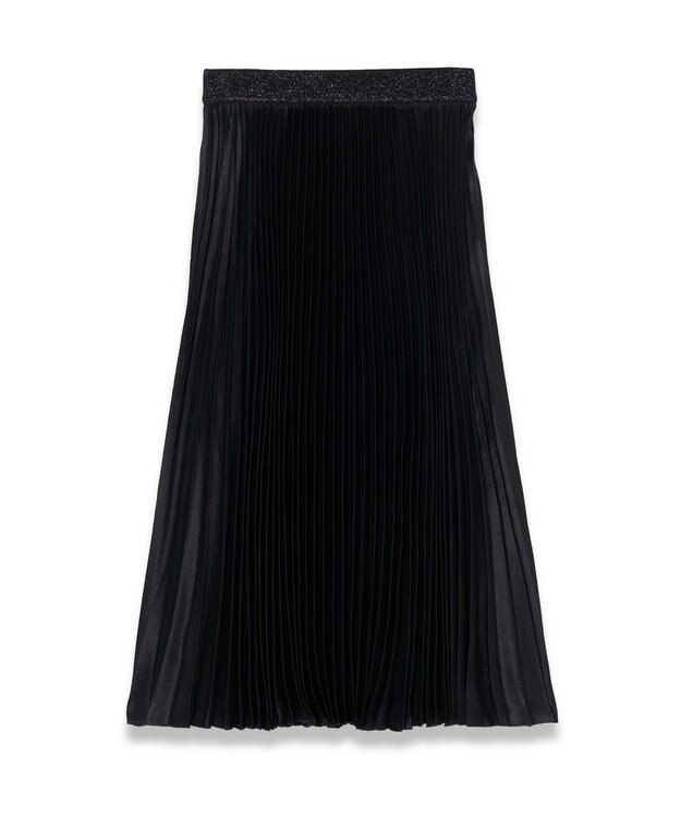 JOSEPH プレーテッドウールルレックス　プリーツスカート Black