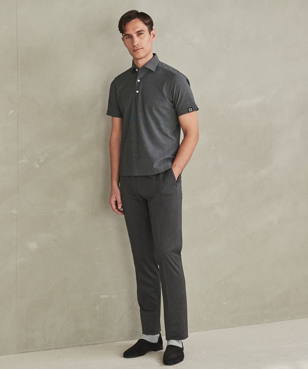 GOTAIRIKU 2年連続売上NO1【仕事で着られる】キレイめ 鹿の子ビズポロシャツ グレー系