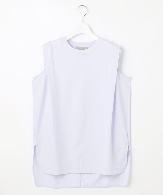 UNFILO 冷感UVケアノースリカットソー スカイブルー系