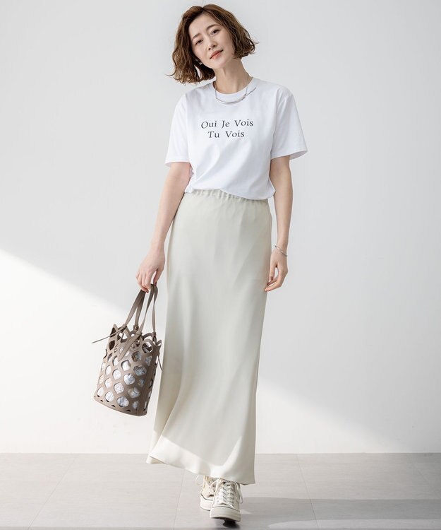 23区 【洗える】カラーロゴ Tシャツ ホワイト系