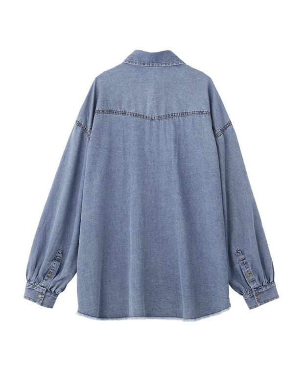 earth music&ecology 【予約】ウエスタンデニムシャツ ライトインディゴ