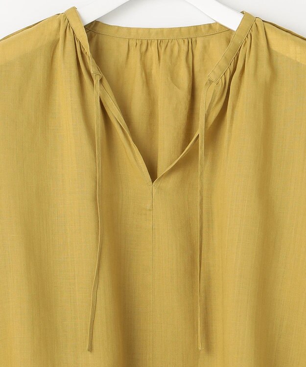 23区 【洗える】ブロドリー ダンデル ブラウス マスタード系
