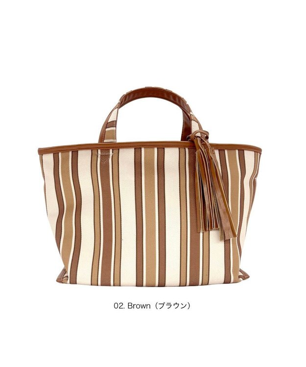 ROOTOTE 3585【ルートート】LT.デリ.ストライプ-A 02：ブラウン