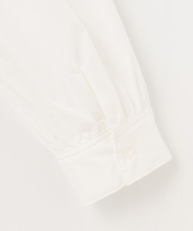 ANY 【洗える】異素材コンビ レイヤードトップス ブラック×ホワイト