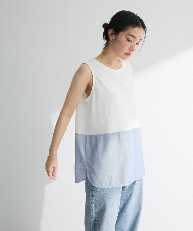 Green Parks シャツドッキングタンクトップ Stripe