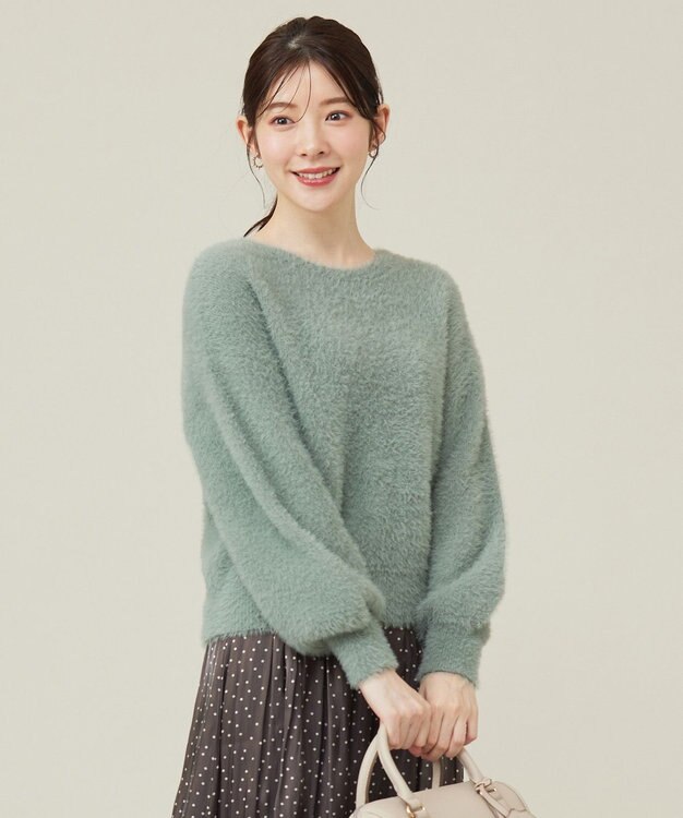 ANY SIS 【洗える】シャギー ニット ミント