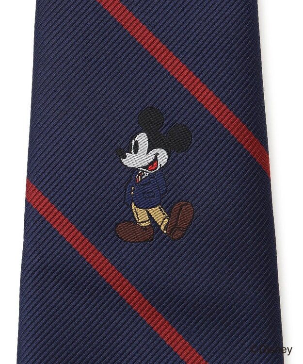 J.PRESS MEN 【DISNEY COLLECTION】シルクレップレジメンタル ネクタイ / ミッキーマウス ワイン系1