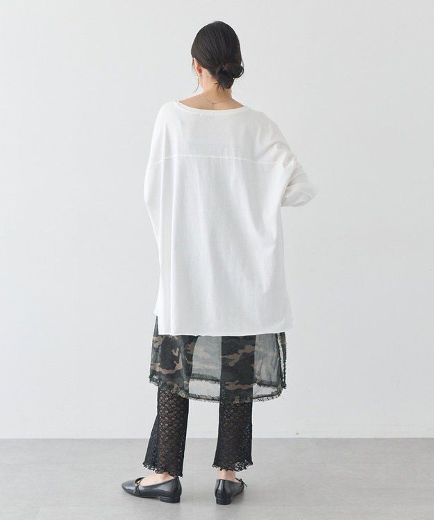 earth music&ecology レースフレアパンツ Black