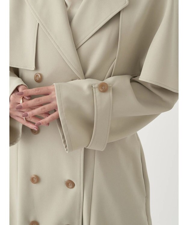 earth music&ecology ２ＷＡＹケープトレンチコート Light Khaki