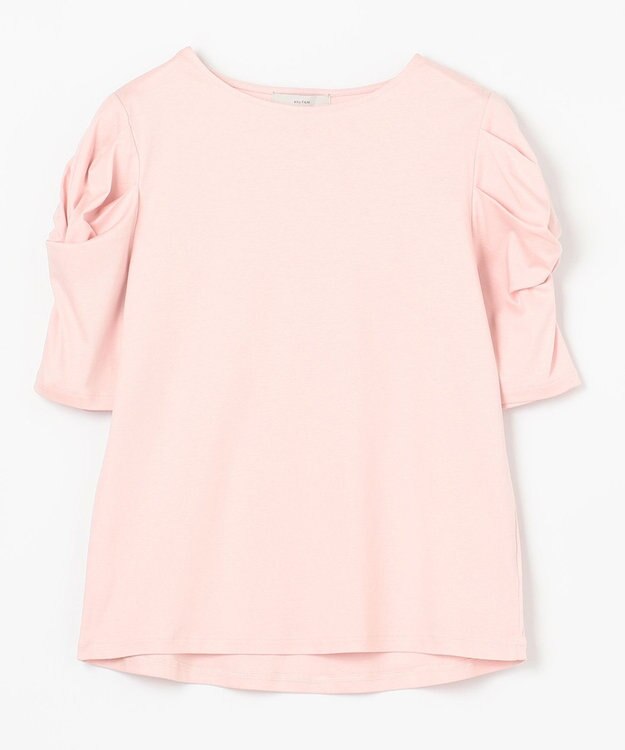 ANY シルケットスムース ツイストタックスリーブトップス ピンク