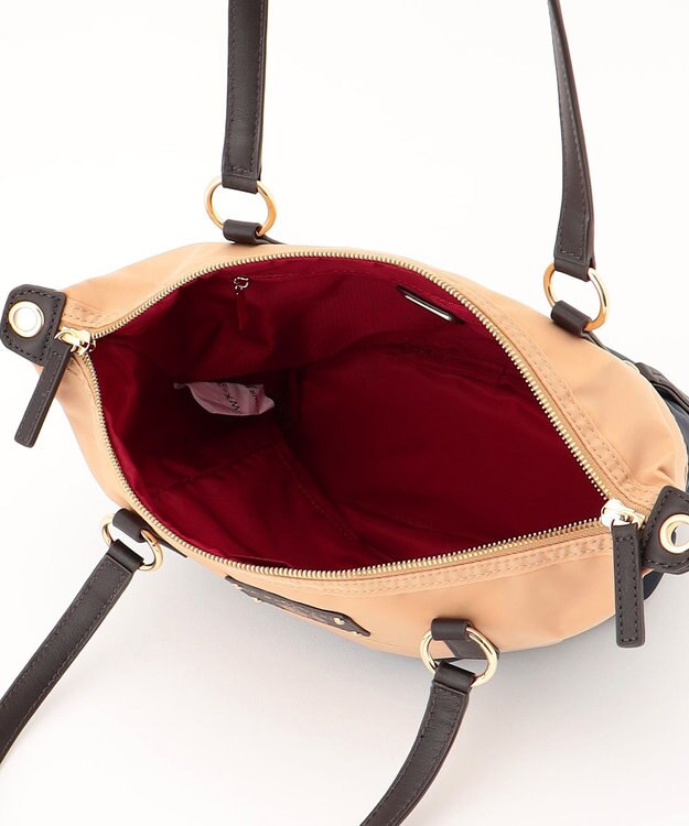 LA BAGAGERIE ウォータープルーフナイロン　2WAYハンドバッグ ベージュ