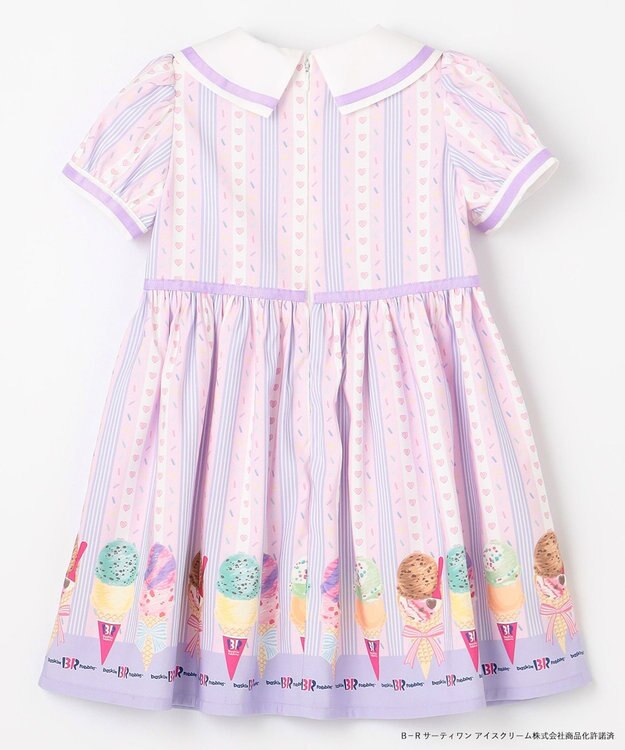 ANY KIDS 【any FAM×サーティワン アイスクリーム】ストライプ ワンピース ラベンダー