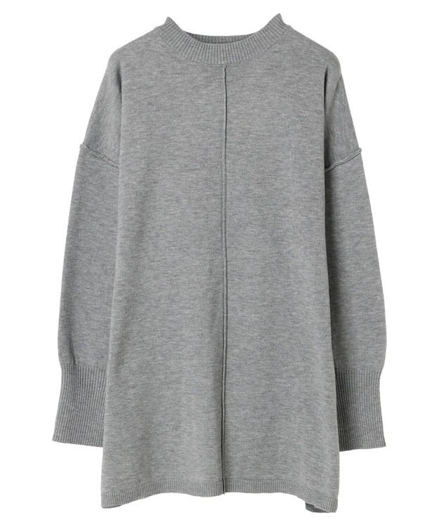 Green Parks もちやわ　ニットチュニック Gray Mixture