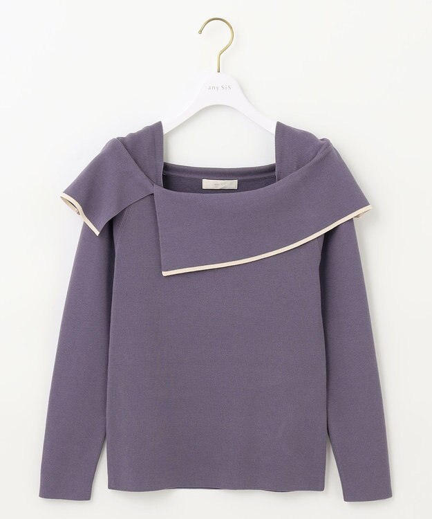 ANY SIS 【洗える】フレアカラープルオーバー モーブ