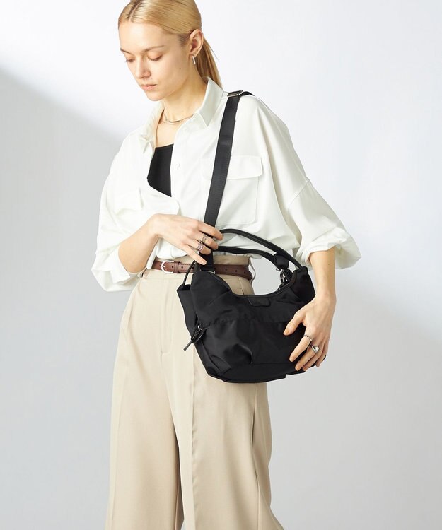 Y'SACCS シワナイロン2WAYトートバッグ SSサイズ ブラック