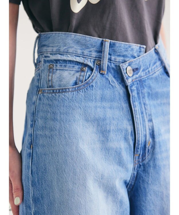 AMERICAN HOLIC アシンメトリーデニムワイドパンツ Indigo