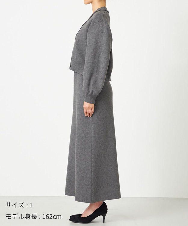 NAVE 【ReNAVE・洗える】スムースニット カーディガン グレー系