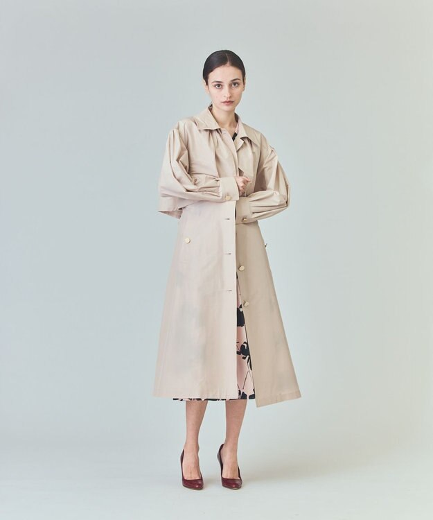 GRACE CONTINENTAL タッサードレスコート ベージュ
