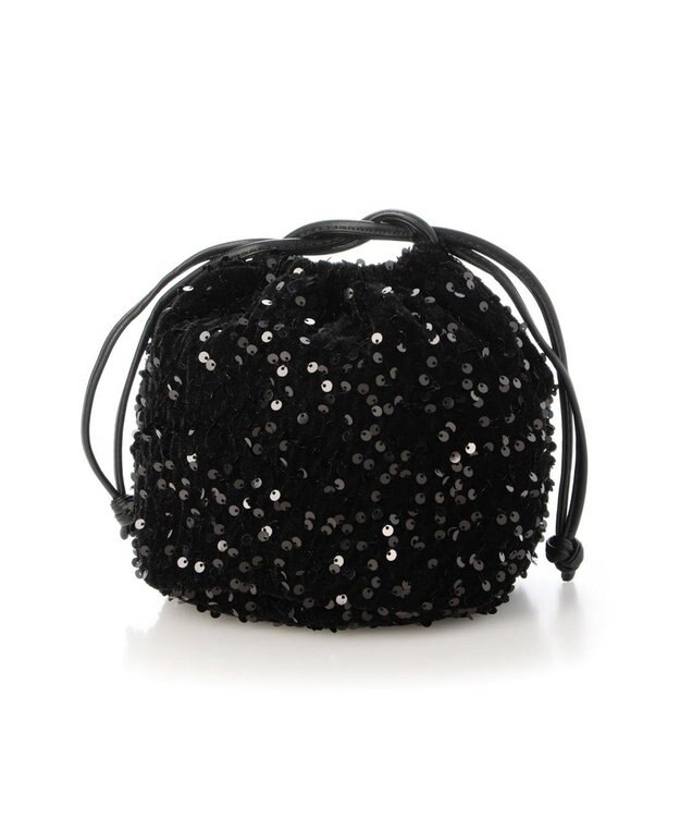 UNBILLION cachecache ベルベットスパンコールドロストバッグ ブラック